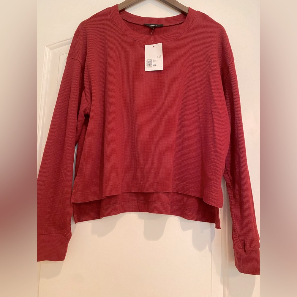 Forever 21 burgundy knit top